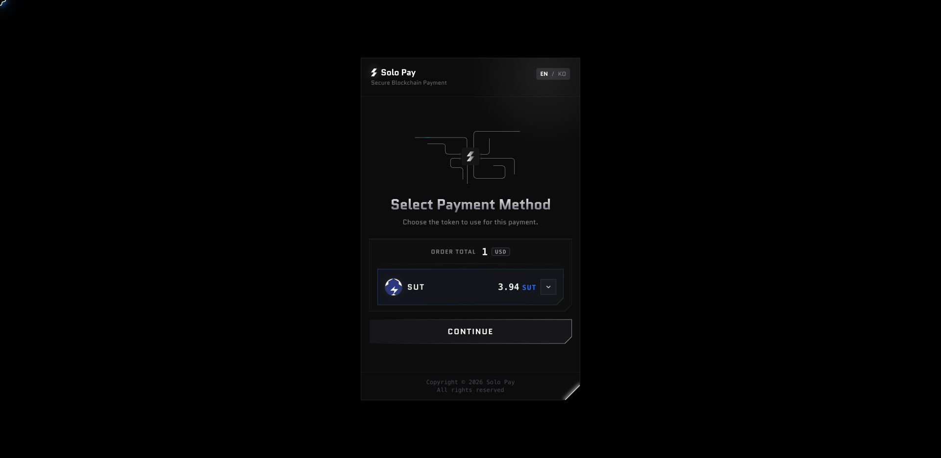 Select payment token